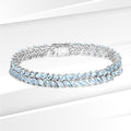 15.04 Carat Genuine Blue Topaz .925 Sterling Silver Bracelet by Bids.com