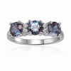 Alexandrite Three Stone Ring