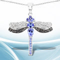 1.93 Carat Genuine Tanzanite and White Topaz .925 Sterling Silver Pendant by Bids.com