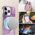iPhone 15 Pro Purple Marble Case - Stylish Protection | Inspire Series by Zerodamage Sahara Case LLC