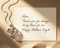0.50 Ct Heart Blue Topaz Prong Silver Double Heart Mom Pendant Necklace by Fine Color Jewels