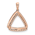 14k Rose Gold Lab Grown Diamond Double Triangle Pendant by Fine Color Jewels
