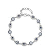 CZ Silver Evil Eye Bracelet