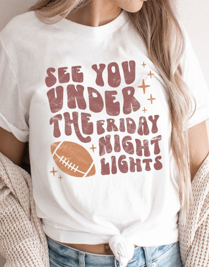 Retro Under The Friday Night Lights - White by Boutique 23