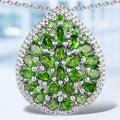 4.65 Carat Genuine Chrome Diopside .925 Sterling Silver Pendant by Bids.com