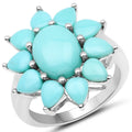 5.20 Carat Genuine Turquoise .925 Sterling Silver Ring by Bids.com