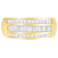 14K Yellow Gold 1ct. TDW Princess and Baguette-Cut Diamond Ring(H-I, SI1-SI2) by Bids.com
