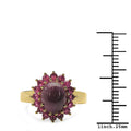 14K Yellow Gold Plated 5.07 Carat Genuine Ruby .925 Sterling Silver Ring by Bids.com