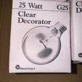 Electrimart Claire Decorative G25 Globe Light Bulb, Clear 25W E26 (6-Pack) by Price Is Right Miami