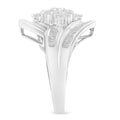 10K White Gold Diamond Bypass Cluster Ring (1 Cttw, I-J Color, I2-I3 Clarity) - Size 7 by Bids.com