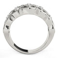 Diamond Studded Four Leaf Clover Motif Ring in 14k White Gold (1/4 cttw) by Bids.com