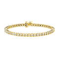 .925 Sterling Silver 1.0 Cttw Miracle-Set Diamond Round Faceted Bezel Tennis Bracelet (I-J Color, I3 Clarity) - 7" by Bids.com
