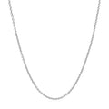 14k White Gold Round Cable Link Chain 1.3mm by Bids.com