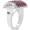 3.01 Carat Genuine Ruby & White Diamond .925 Sterling Silver Ring by Bids.com