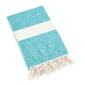 Cotton Cloud Co. 79x95 100% Cotton Fringed Oversized Diamond Turkish Blanket by Vanessa Jane