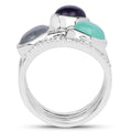 4.00 Carat Genuine Multi Stone .925 Sterling Silver Ring by Bids.com