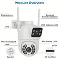 8MP Dual Lens WiFi PTZ Security Camera – Night Vision & Two-Way Audio by DailySale