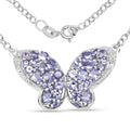3.31 Carat Genuine Tanzanite & White Topaz .925 Sterling Silver Pendant by Bids.com