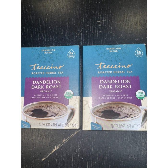 Teeccino Dandelion Dark Roast Chicory Herbal Tea, Organic, 20 Tea Bags by Price Is Right Miami