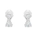 14KT White Gold 1/2 cttw Double Diamond Dangle Stud Earrings (H-I, I1-I2) by Bids.com
