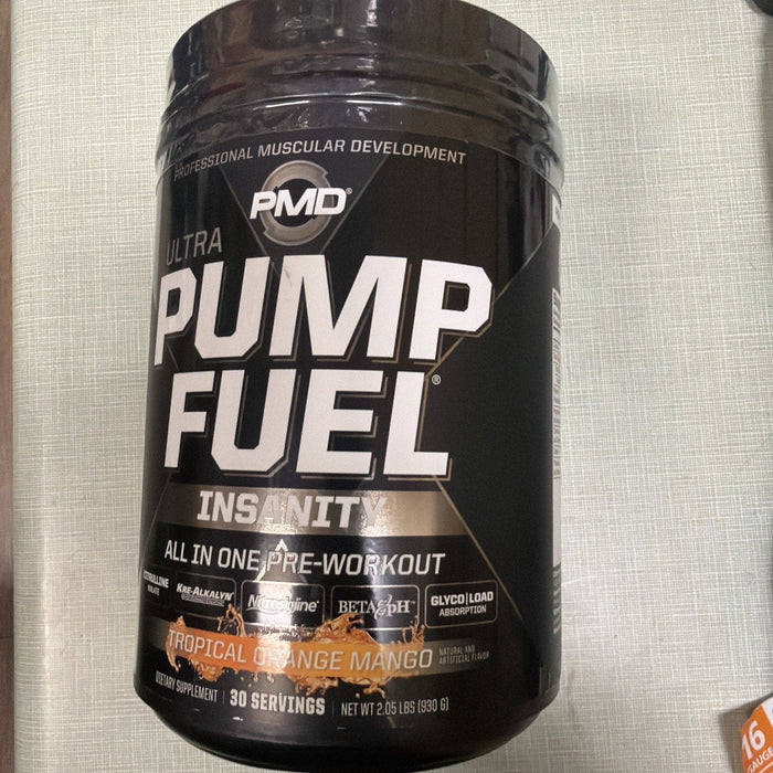 Pump Fuel Ultra Insanity Glyco Load Pre-Workout, Tropical Orange Mango by Price Is Right Miami