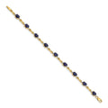 Genuine Sapphire Diamond Bracelets 14K Yellow Gold by Fine Color Jewels