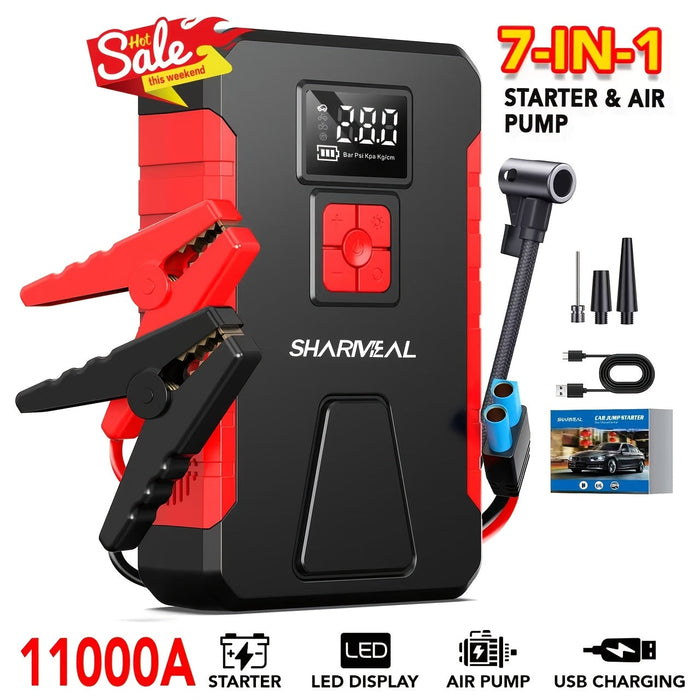Portable Car Jump Starter with Air Compressor by DailySale