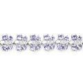 7.02 Carat Genuine Tanzanite and White Sapphire .925 Sterling Silver Bracelet by Bids.com