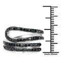 0.83 Carat Genuine Blue Diamond .925 Sterling Silver Ring by Bids.com
