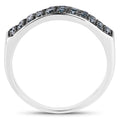 0.40 Carat Genuine Blue Diamond .925 Sterling Silver Ring by Bids.com