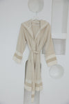 Cotton Yellow & White Bathrobe