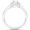 14K White Gold 0.64 Carat Genuine White Diamond Ring by Bids.com