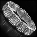 14K Yellow Gold Plated 0.67 Carat Genuine White Diamond .925 Sterling Silver Bracelet by Bids.com