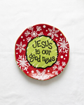 Carla Grogan Christmas Plate Set of Two Brings us Great Joy Is Our Good News by Vanessa Jane