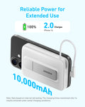 Anker Zolo Magnetic Power Bank (10K, 30W, Built-in USB-C Cable) by Anker