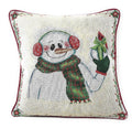 DaDa Bedding Set of 4 Pieces - Magical Santa Snowman Gingerbread Christmas Holiday Tapestry Throw Pillow Covers Bundle Pack - 16" x 16" by DaDalogy Bedding Collection