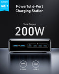 Anker Prime Charger (200W, 6 Ports, GaN) by Anker
