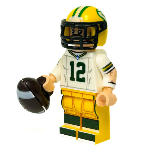 #12 QB Green Bay Football Player Minifig by B3 Customs