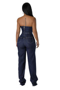 Denim Sweetheart Jumper w/ Belt by The House of Stylez