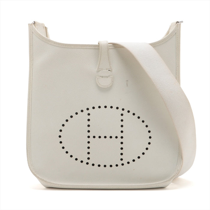 Hermès Evelyne 29/PM Veau Epsom White Silver Metal Fittings □L: 2008 by Bolt Boutique