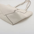 Prada Vitello Phenix Leather Tote Bag Bianco by Bolt Boutique