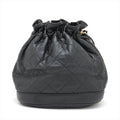 Chanel Matelasse Lambskin Drawstring Bucket Bag Black Gold Metal Fittings #2505 by Bolt Boutique