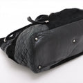 Chanel Matelasse Leather &amp; Cowhide Chain Shoulder Bag Black Silver Metal Fittings 10754134-#2483 by Bolt Boutique