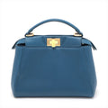 Fendi Mini Peek-a-boo Leather 2 Way Handbag Blue 8BN244 -#2501 by Bolt Boutique