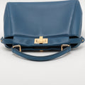 Fendi Mini Peek-a-boo Leather 2 Way Handbag Blue 8BN244 -#2501 by Bolt Boutique