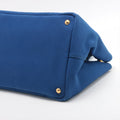 Prada Canapa Logo Tote Blue Medium #2503 by Bolt Boutique