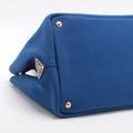 Prada Canapa Logo Tote Blue Medium #2503 by Bolt Boutique