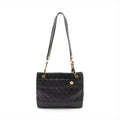 Chanel Matelasse Lambskin Chain Shoulder Bag Black Gold Metal Fittings #2512 by Bolt Boutique