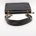 Chanel Matelasse Lambskin Chain Shoulder Bag Black Gold Metal Fittings #2512 by Bolt Boutique