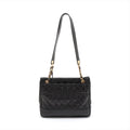 Chanel Matelasse Lambskin Chain Shoulder Bag Black Gold Metal Fittings #2512 by Bolt Boutique